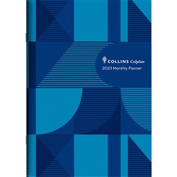 Collins Colplan Planner A4 Month To View Geo Blue