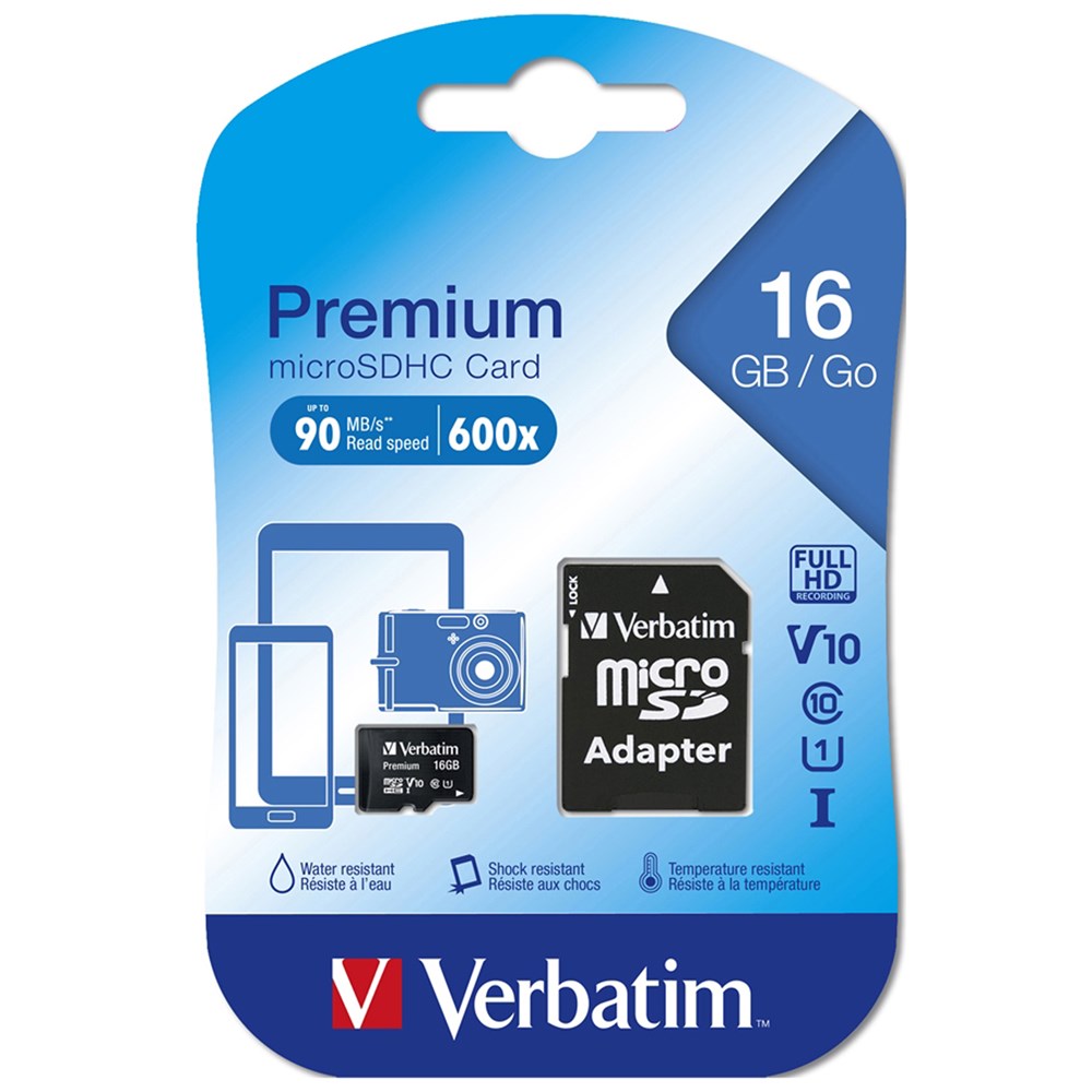 Software & Data Storage - Verbatim Premium Micro SDHC Memory Card