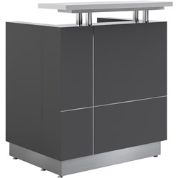 Receptionist Counter 880W x 690D x 1150mmH Metallic Grey