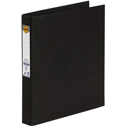 Binders & Folders - Marbig Linen PE Binder A4 2D Ring 25mm Black - Your  Home for Office Supplies & Stationery in Australia
