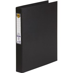 Marbig Linen PE Binder A4 3D Ring 25mm Black