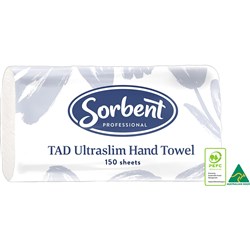 Sorbent Professional TAD Ultraslim Hand Towel 1 Ply 150 Sheets Carton Of 16