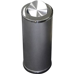 Compass Round Swing Lid Bin 62 Litres Hammertone Grey