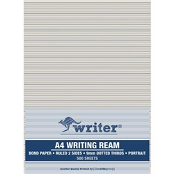 Writer A4 Exam Paper 9mm Dotted Thirds Portrait Ream of 500