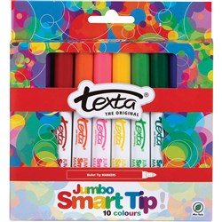 Texta Jumbo Smart Tip Markers Assorted Pack Of 10