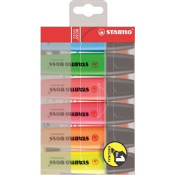 Stabilo Boss 70/6-6 Highlighters Chisel 2-5mm Assorted Colours Wallet Of 6