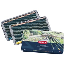 Derwent Artists Pencils Assorted Tin Pack Of 72