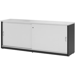 Logan Credenza Sliding Doors 1500W x 450D x 730mmH White And Ironstone