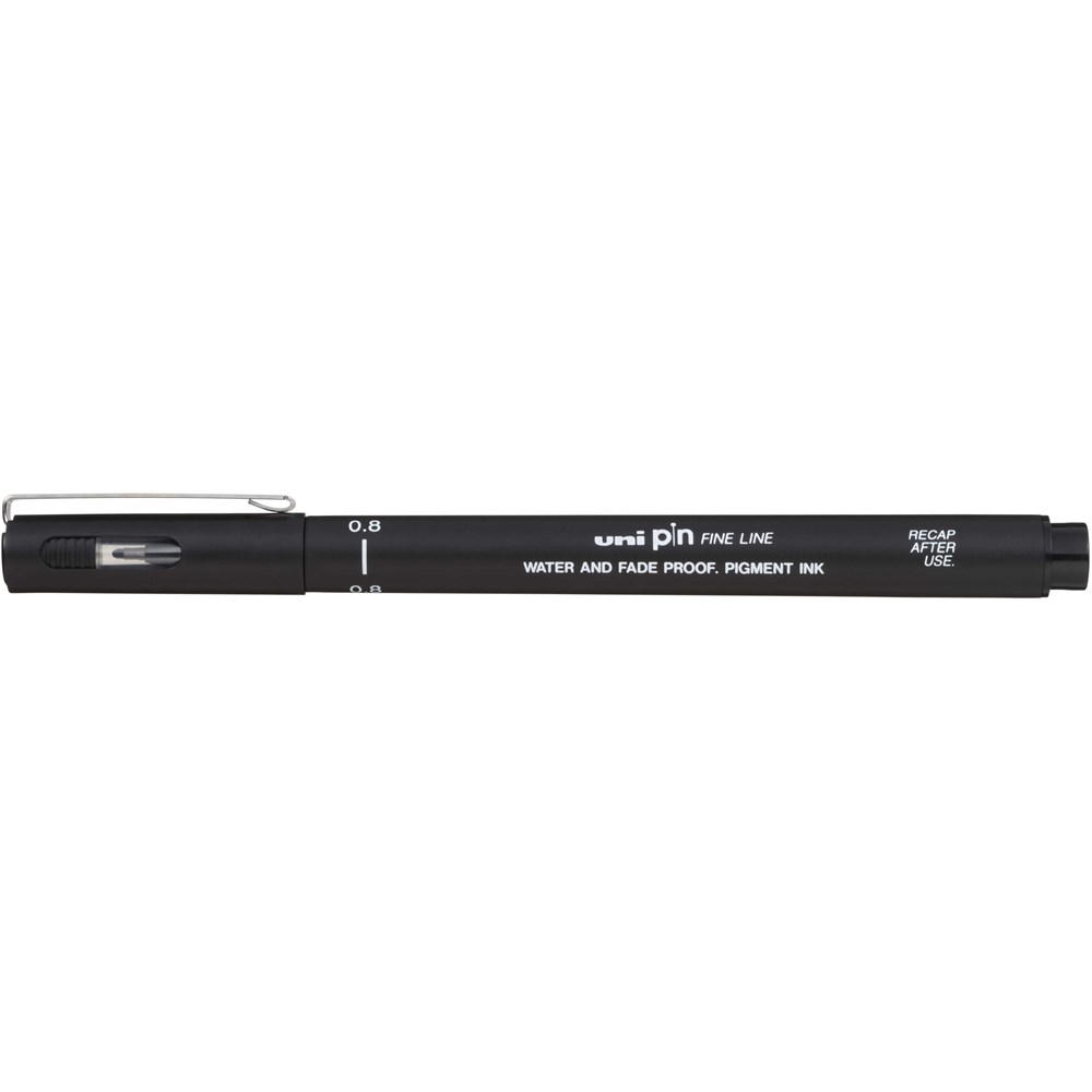 UNI PIN CS-200 CHISEL TIP FINELINER DRAWING PEN BLACK - Artemiranda