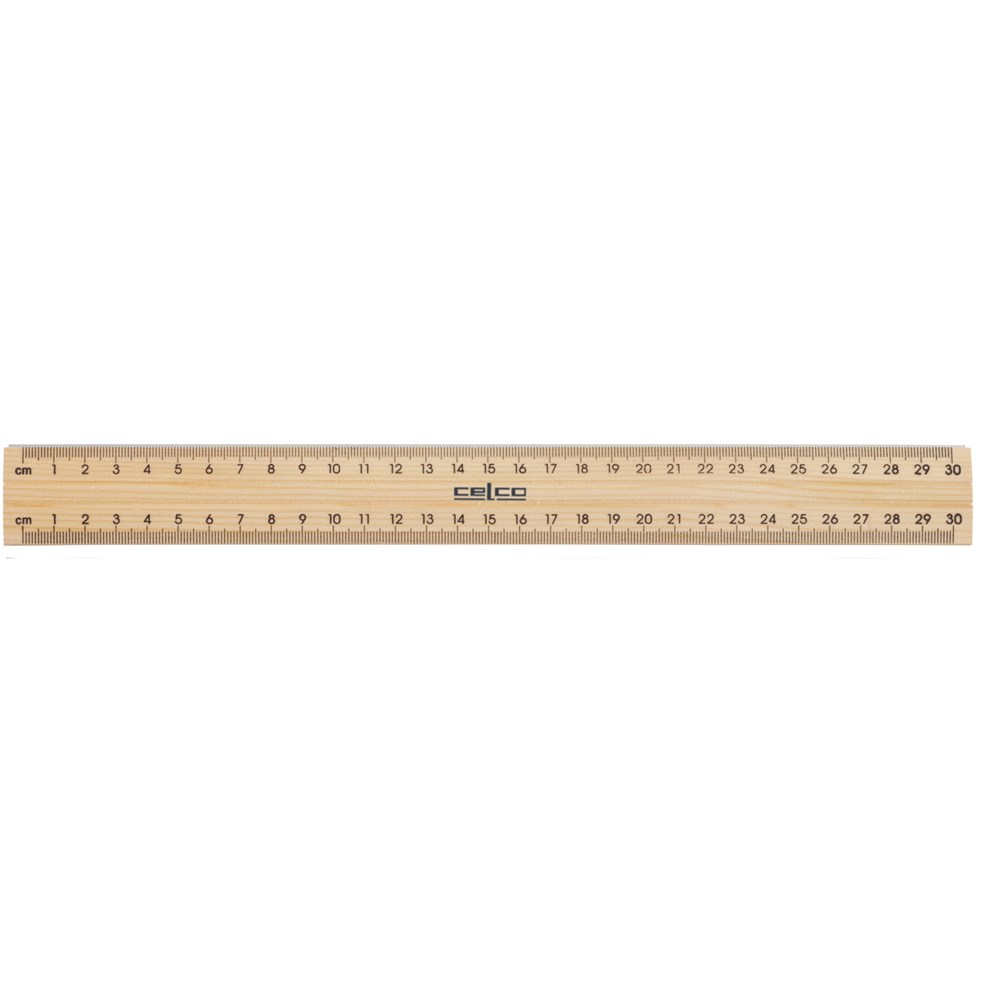 CELCO Polished Wood Ruler 30cm