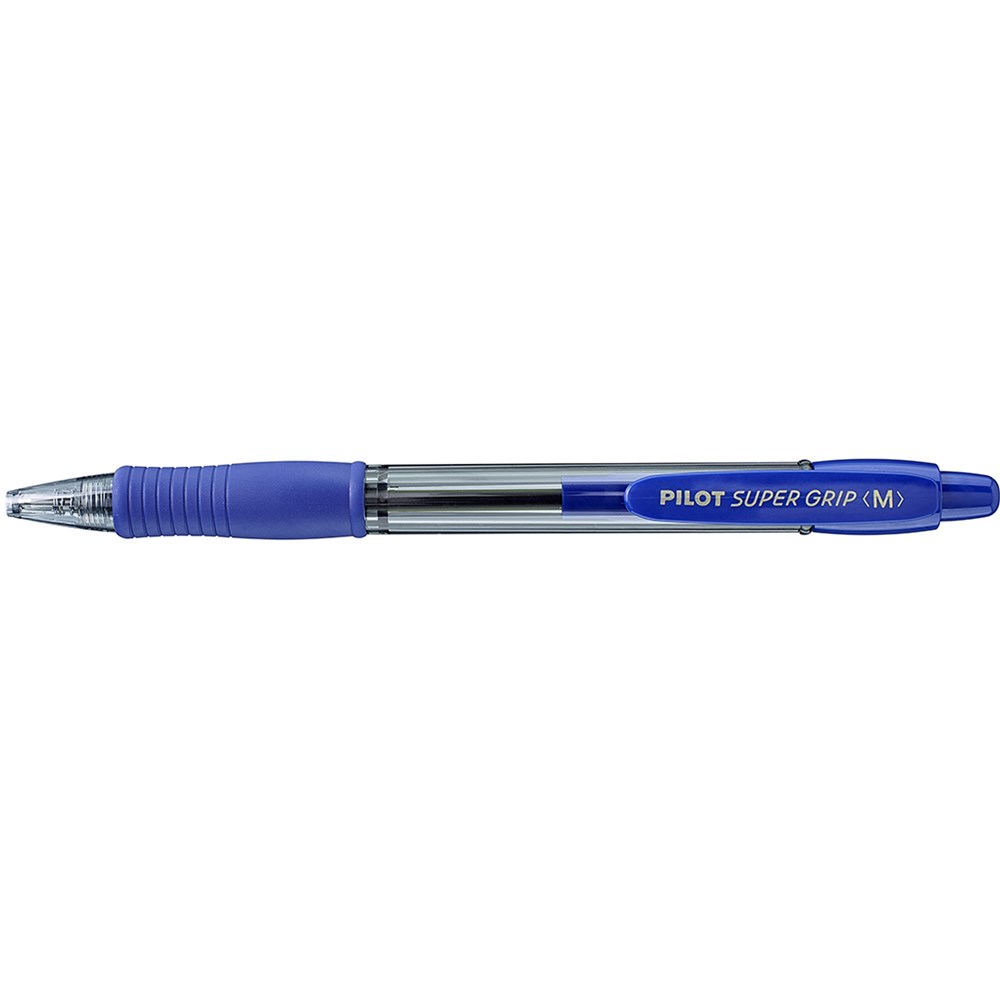  Pilot BPGP-10R-F Supergrip Retractable Ballpoint Pen, Blue,  0.7 mm (Pack of 12) : Office Products